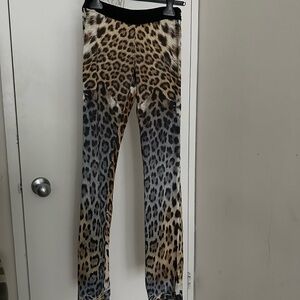 Just Cavalli Leopard Print Straight Leg Pants